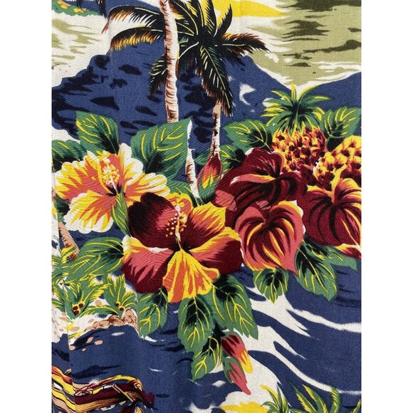 Hilo Hattie's Hawaiian 2pc Hibiscus Island Sleeveless Dress and Blouse Set - Picture 4 of 10